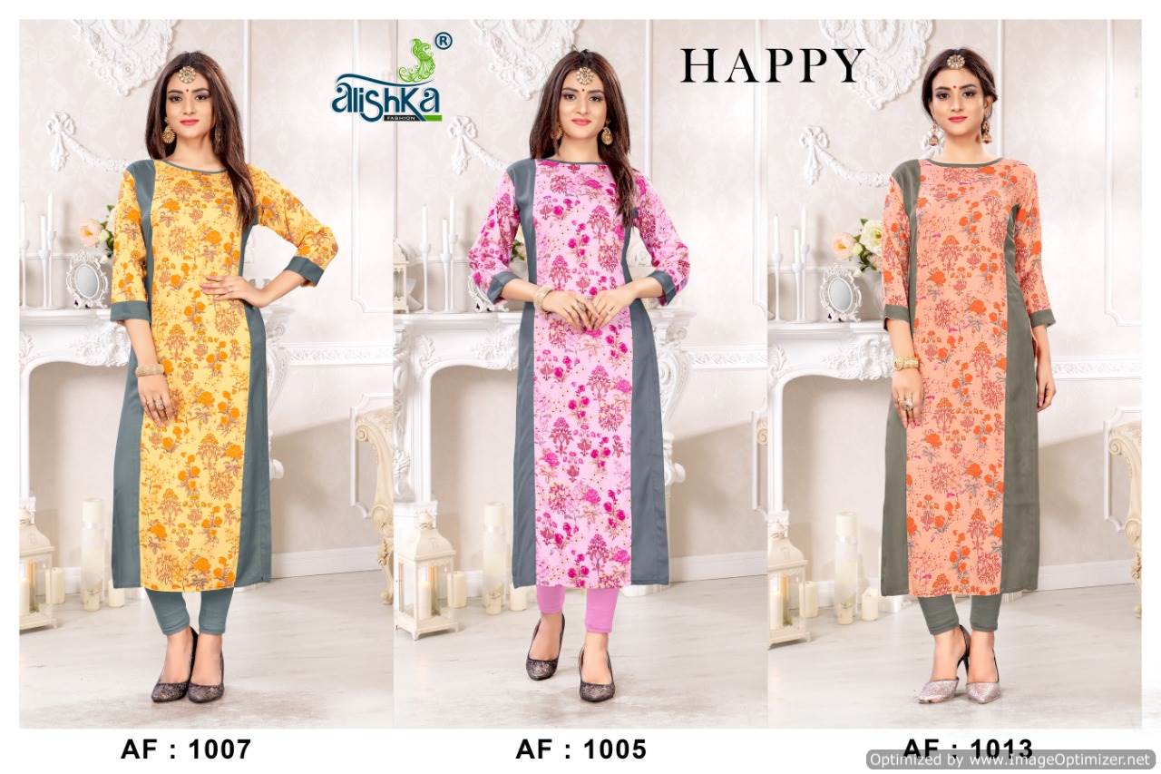 Alishka Happy Heavy Rayon Printed Kurti